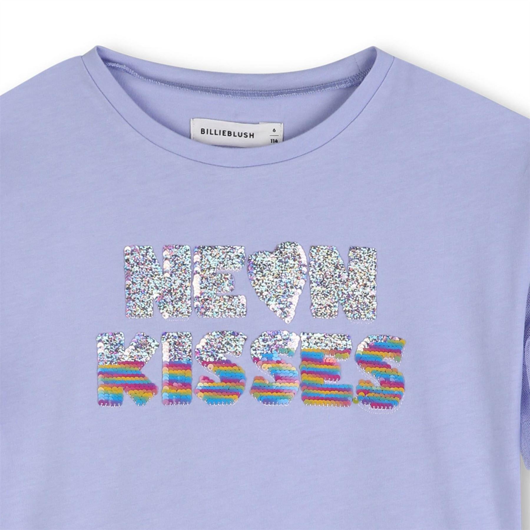 Blue - Side - Billieblush Girls Ruffle T-Shirt