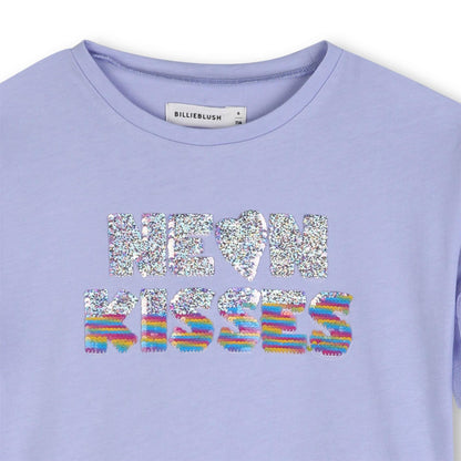 Blue - Side - Billieblush Girls Ruffle T-Shirt