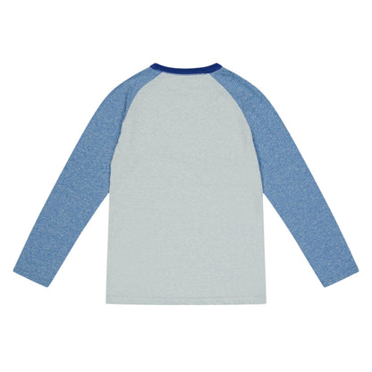 Blue - Back - Farah Childrens-Kids Raglan Baseball T-Shirt