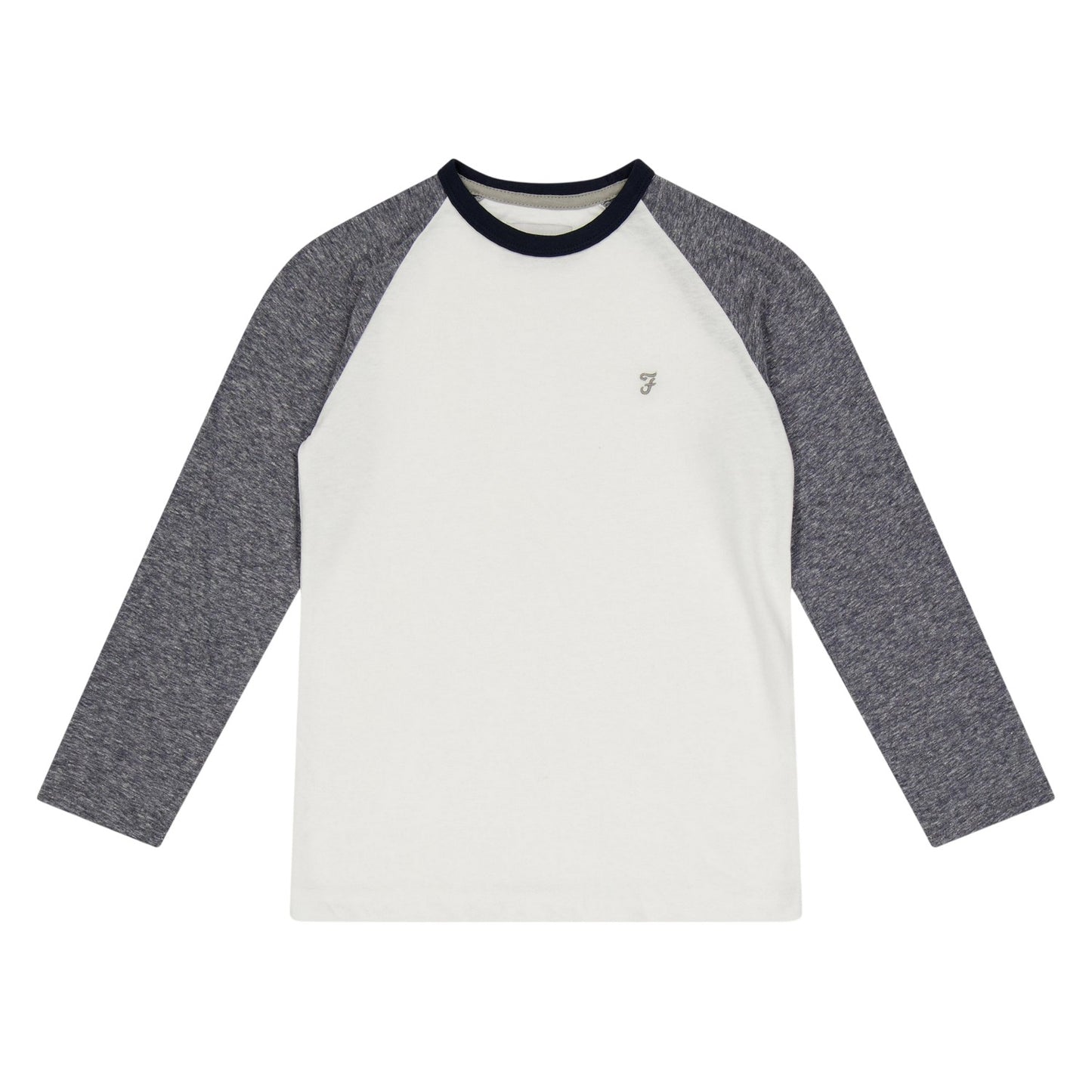 Grey - Front - Farah Childrens-Kids Raglan Baseball T-Shirt