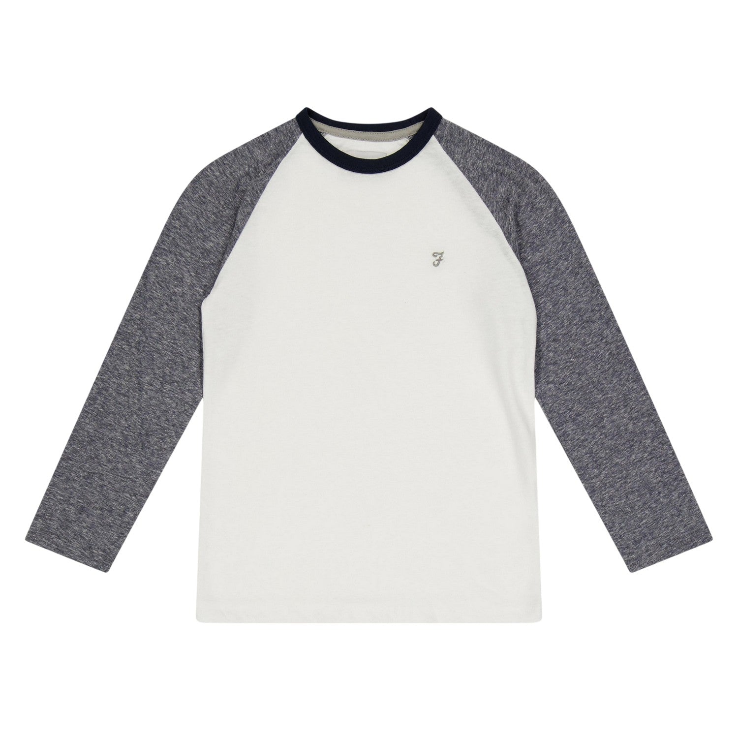 Grey - Front - Farah Childrens-Kids Raglan Baseball T-Shirt