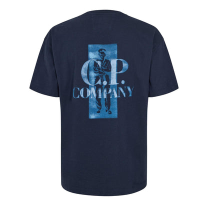 Blue - Back - C.P. Company Mens 30-1 Jersey T-Shirt
