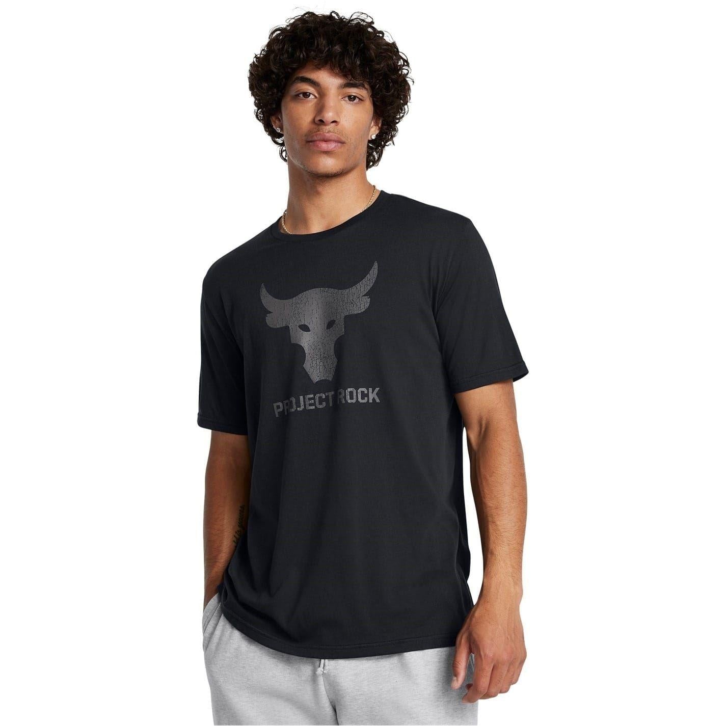 Black - Side - Under Armour Mens Project Rock Payoff Graphic T-Shirt