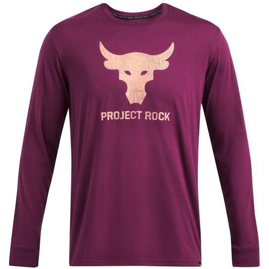 Purple - Front - Under Armour Mens Project Rock Brahma Bull Long-Sleeved T-Shirt