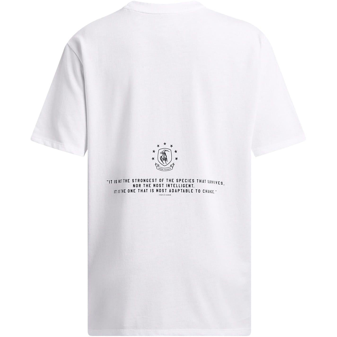 White - Back - Under Armour Womens-Ladies Project Rock T-Shirt