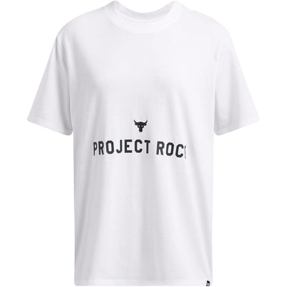 White - Front - Under Armour Womens-Ladies Project Rock T-Shirt