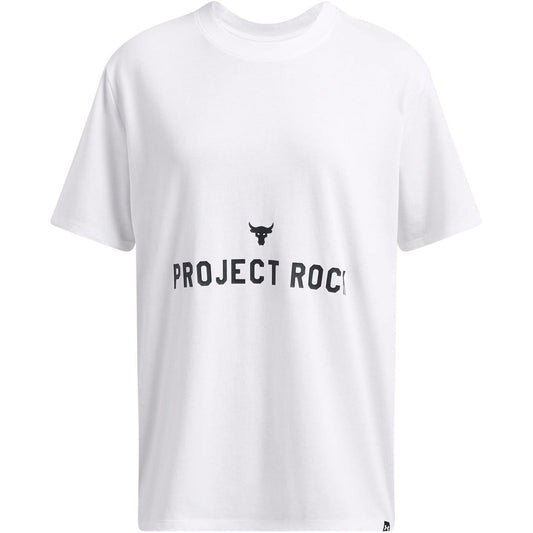 White - Front - Under Armour Womens-Ladies Project Rock T-Shirt