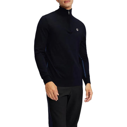 Navy - Side - Ted Baker Unisex Adult Tooting Quarter Zip Sweatshirt
