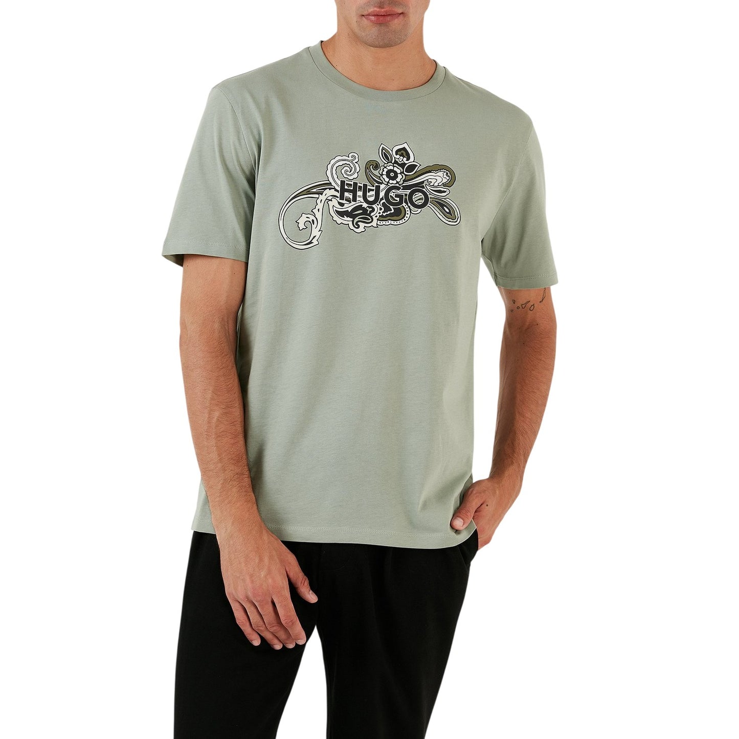 Light Green - Side - Hugo Mens Dulive T-Shirt