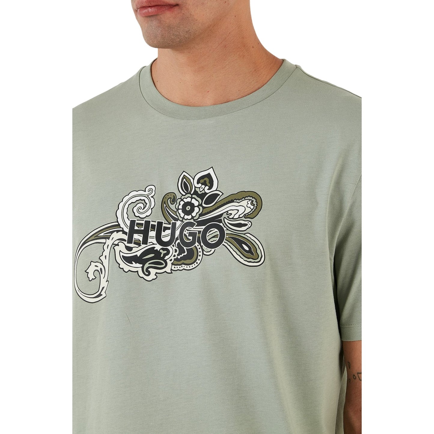 Light Green - Lifestyle - Hugo Mens Dulive T-Shirt
