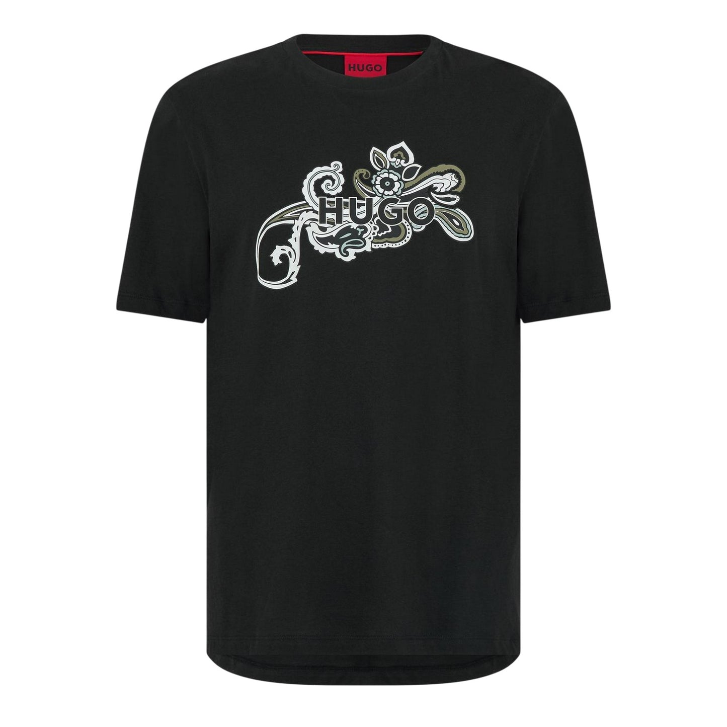 Black - Front - Hugo Mens Dulive T-Shirt