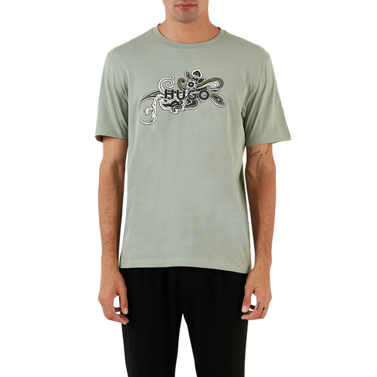 Light Green - Front - Hugo Mens Dulive T-Shirt