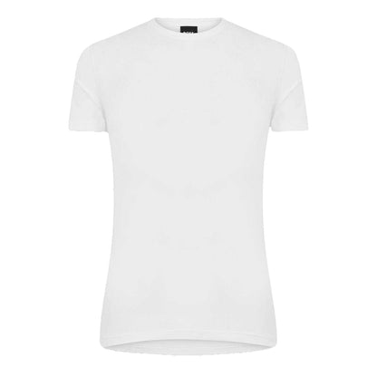 White - Front - Boss Mens Sleeve Print Jersey Crew Neck T-Shirt