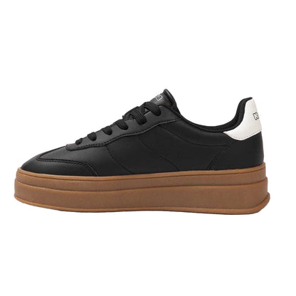 Black - Back - Kappa Womens-Ladies Scafa Platform Trainers