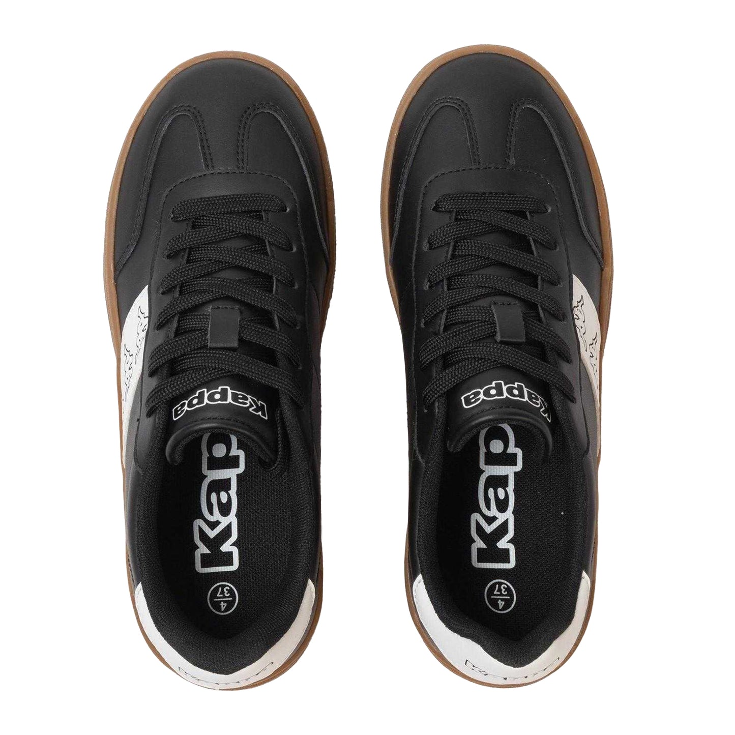 Black - Side - Kappa Womens-Ladies Scafa Platform Trainers