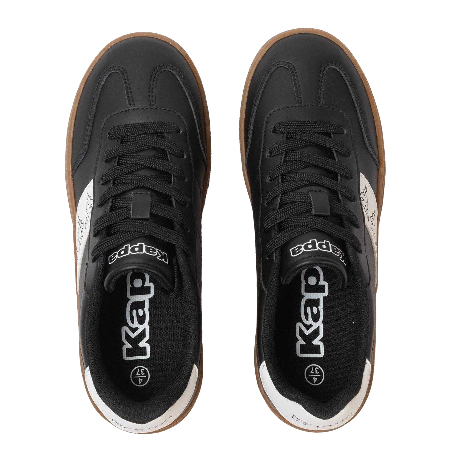 Black - Side - Kappa Womens-Ladies Scafa Platform Trainers