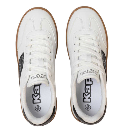 White - Side - Kappa Womens-Ladies Scafa Platform Trainers