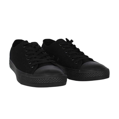 Black - Side - SoulCal Mens Canvas Flat Trainers