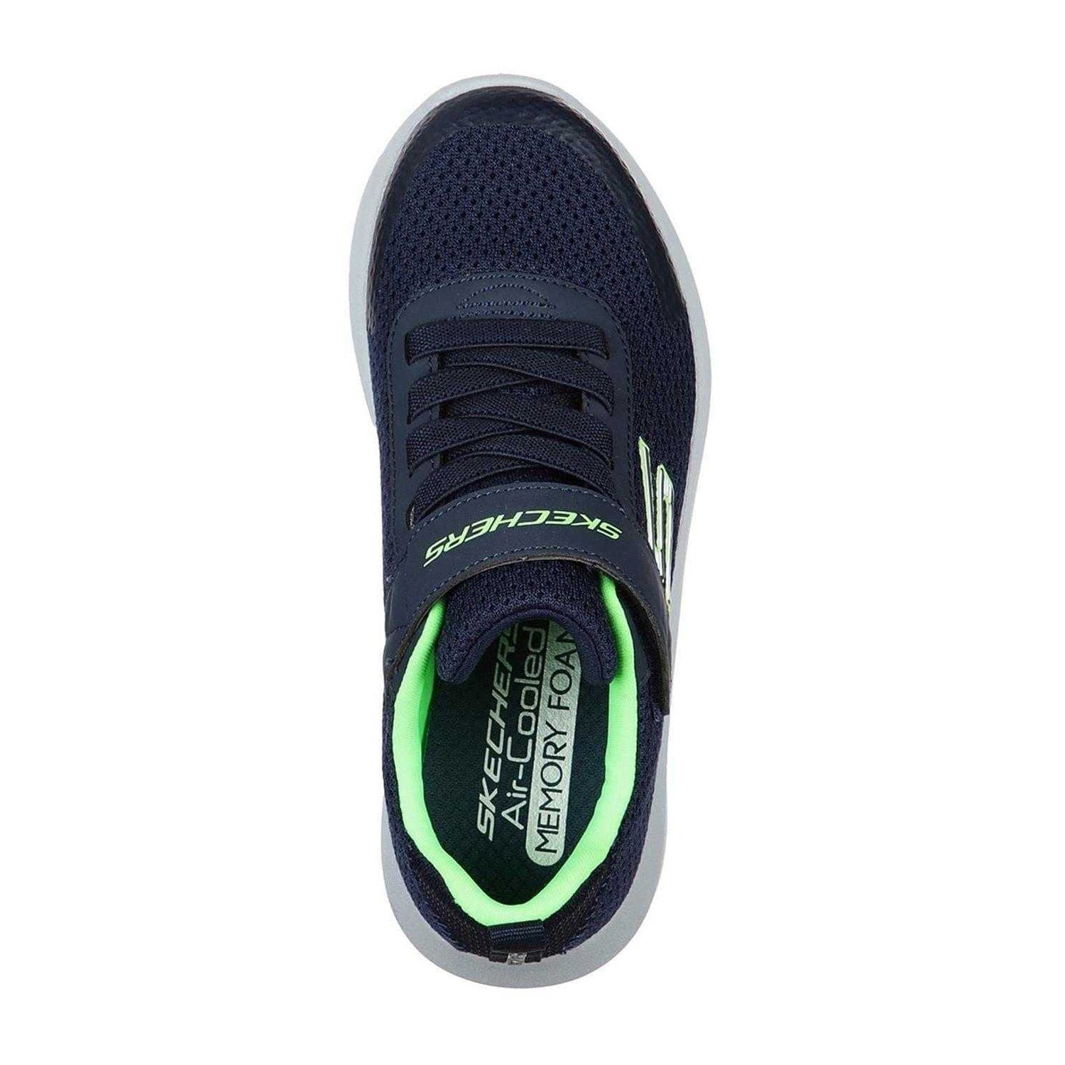 Navy Blue-Lime - Side - Skechers Childrens-Kids Dyna Tread Trainers