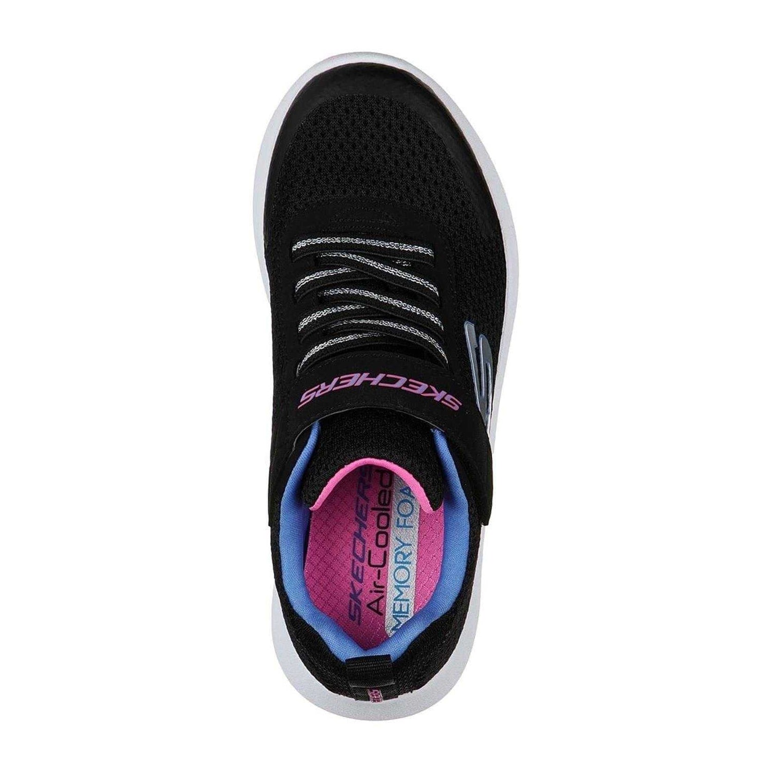 Black-Pink - Side - Skechers Childrens-Kids Dyna Tread Trainers