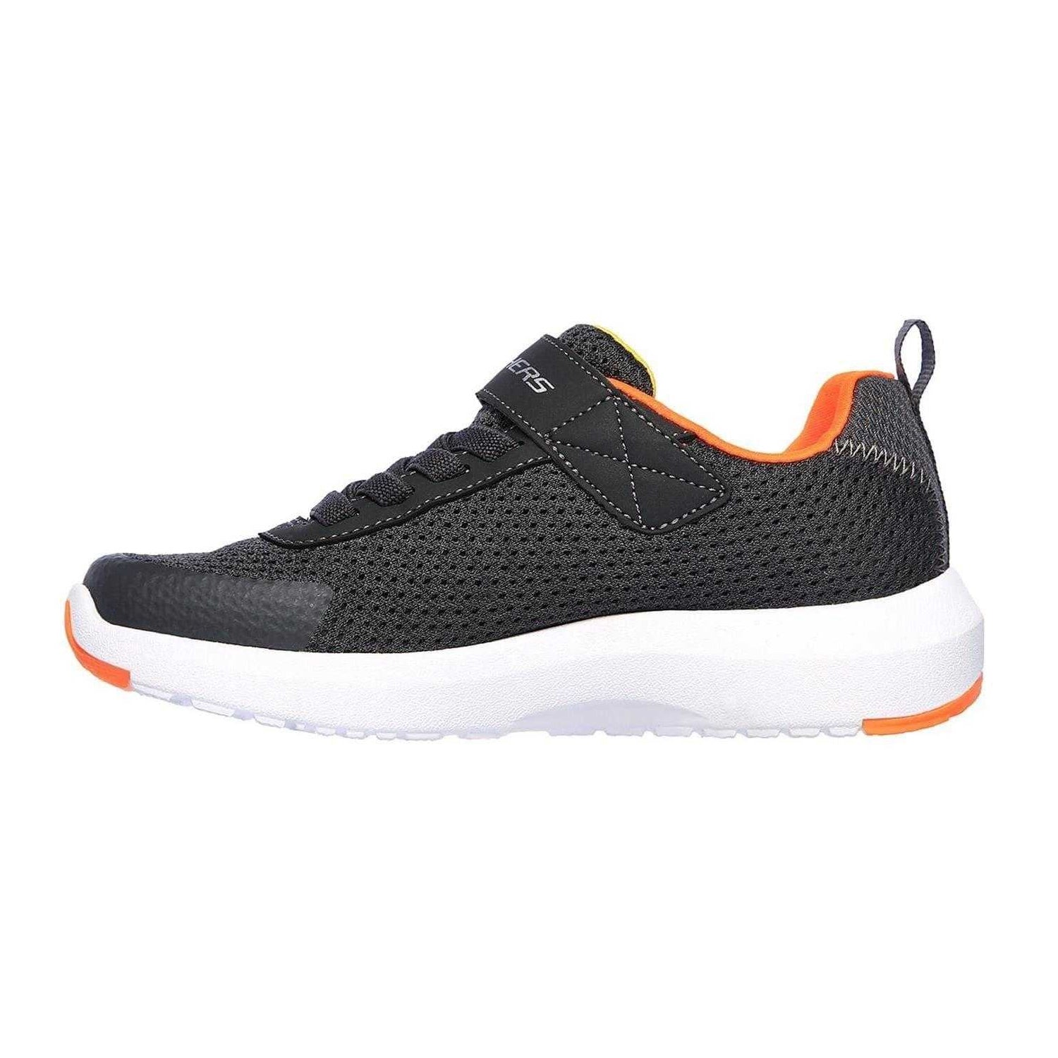 Grey-Orange - Back - Skechers Childrens-Kids Dyna Tread Trainers