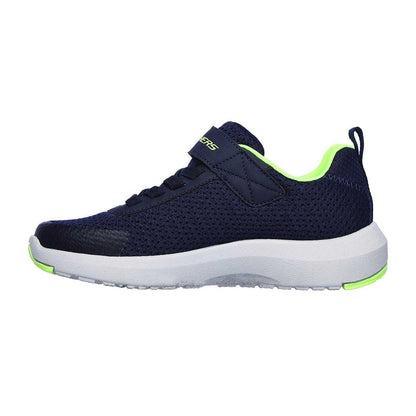 Navy Blue-Lime - Back - Skechers Childrens-Kids Dyna Tread Trainers