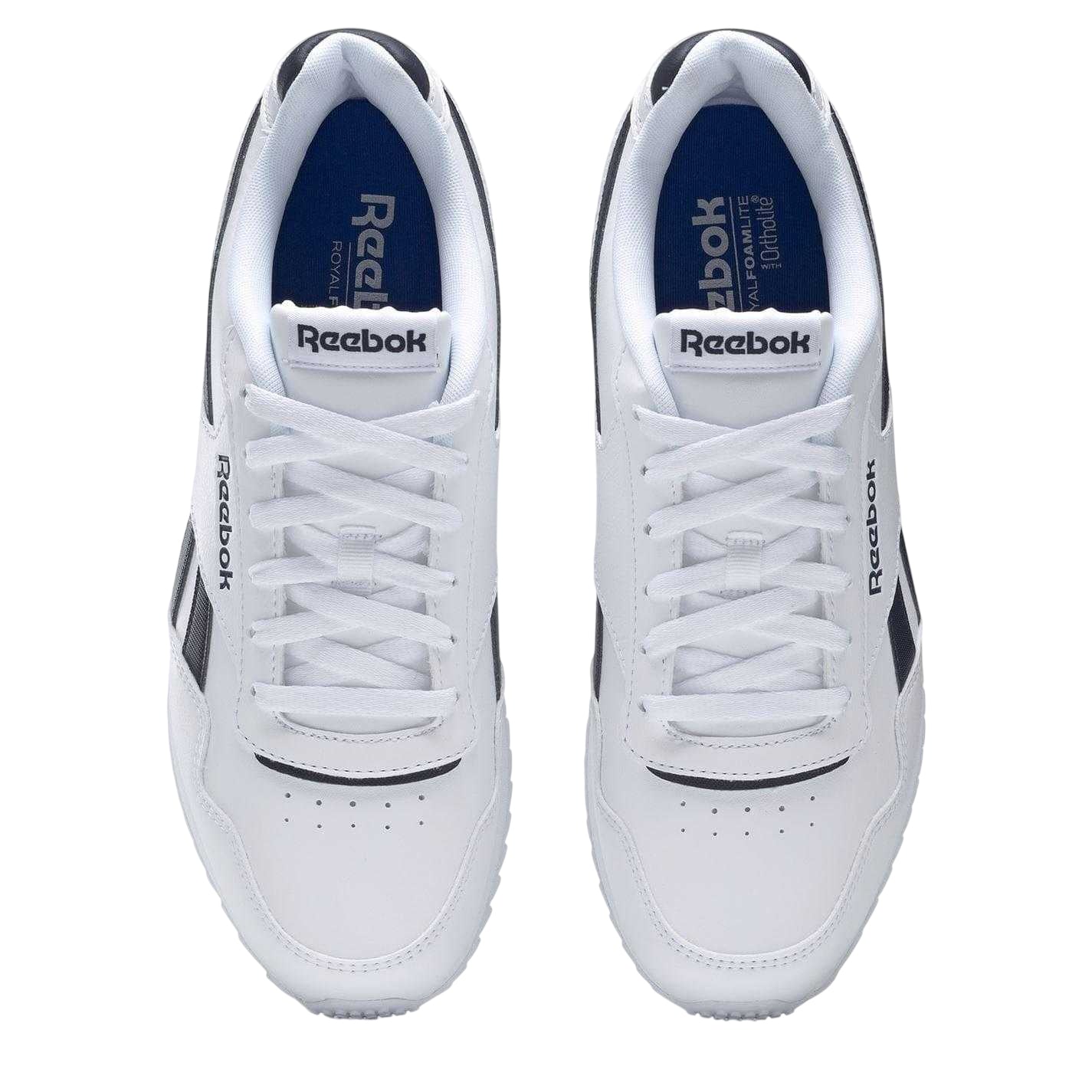 White-Navy - Side - Reebok Mens Royal Glide Classic Trainers