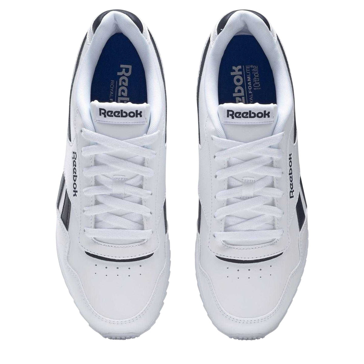 White-Navy - Side - Reebok Mens Royal Glide Classic Trainers