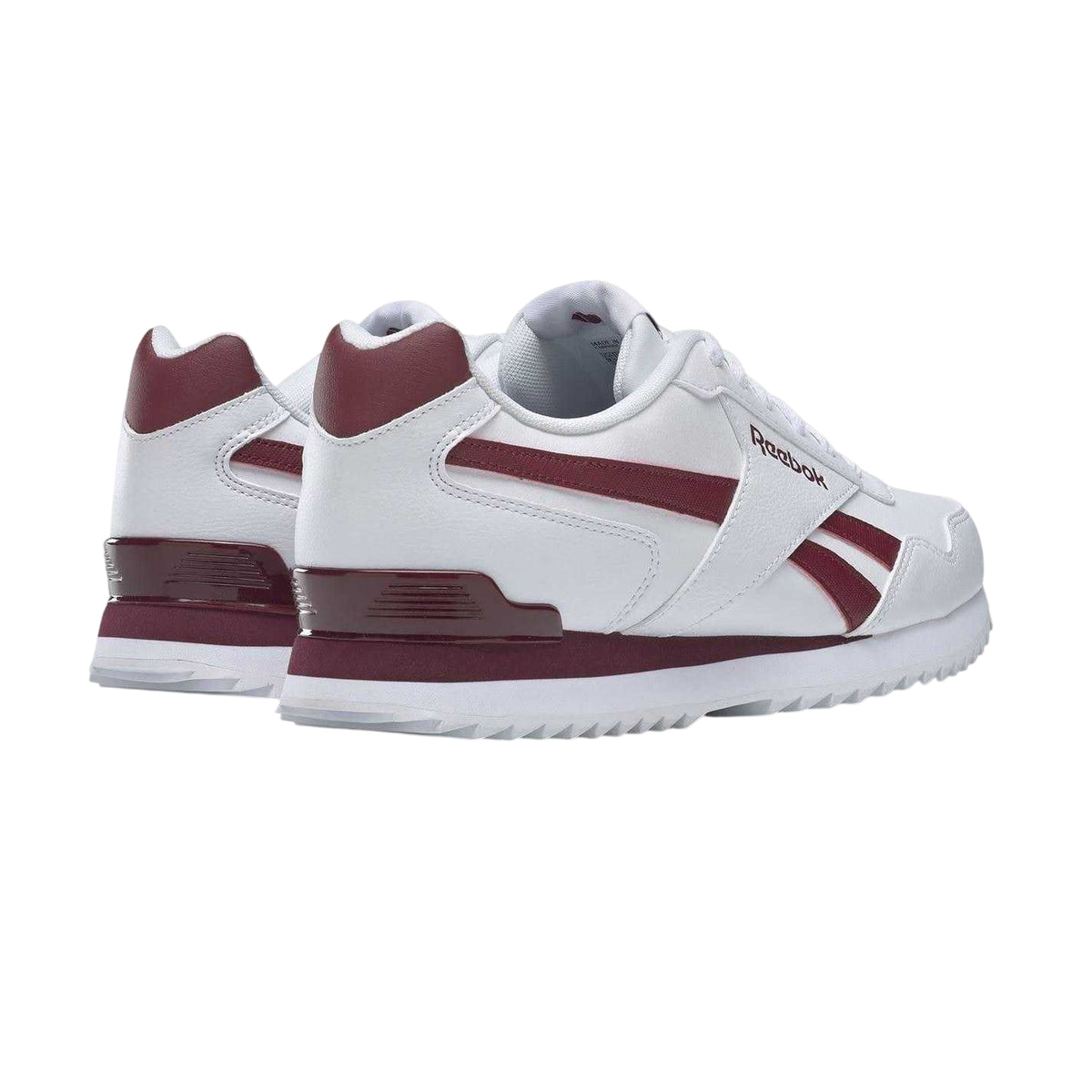 White-Burgundy - Back - Reebok Mens Royal Glide Classic Trainers