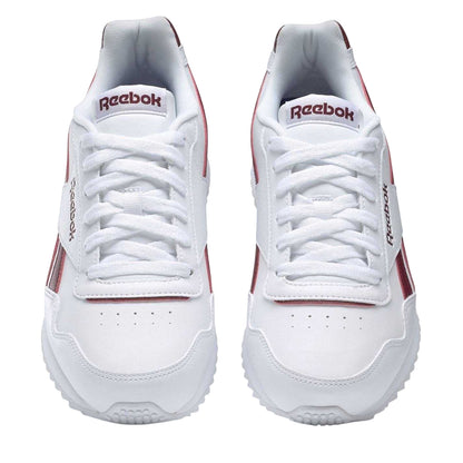 White-Burgundy - Side - Reebok Mens Royal Glide Classic Trainers