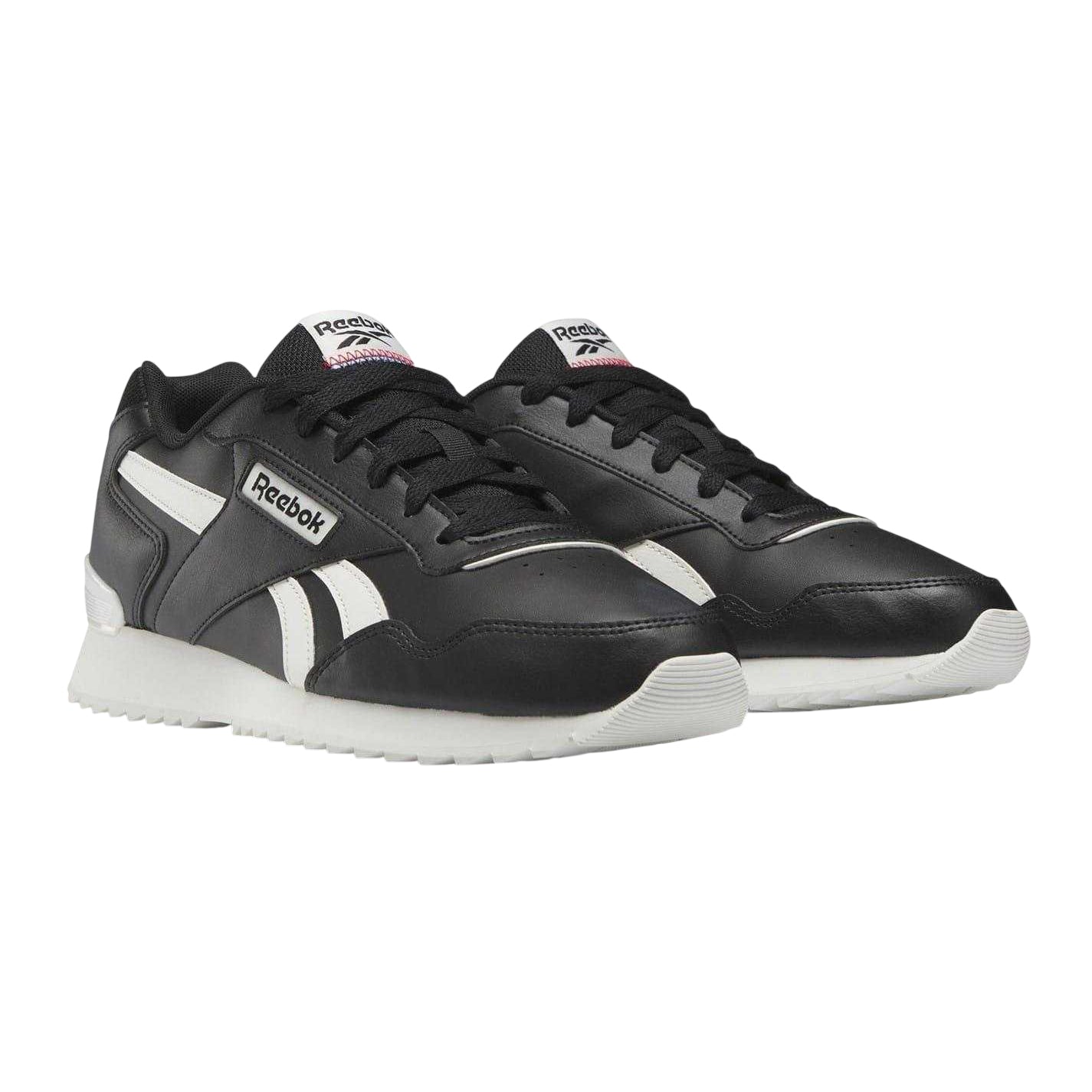 Black-White - Side - Reebok Mens Royal Glide Classic Trainers