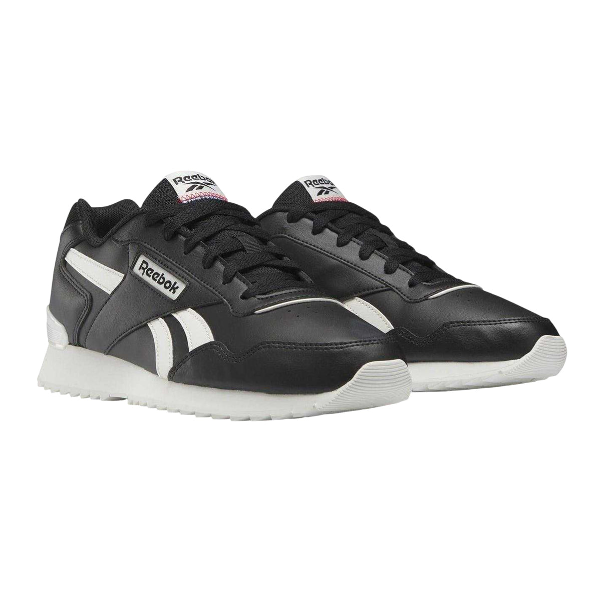 Black-White - Side - Reebok Mens Royal Glide Classic Trainers