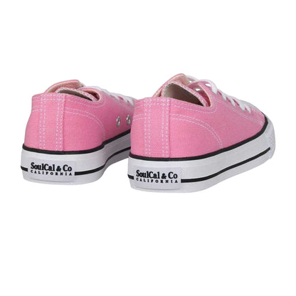 Pink - Back - SoulCal Childrens-Kids Classic Canvas Trainers