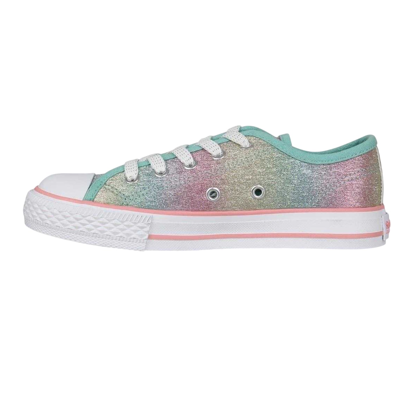 Rainbow - Side - SoulCal Childrens-Kids Classic Canvas Trainers