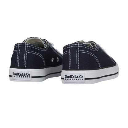 Navy - Back - SoulCal Childrens-Kids Classic Canvas Trainers