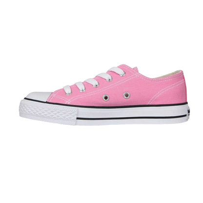 Pink - Side - SoulCal Childrens-Kids Classic Canvas Trainers