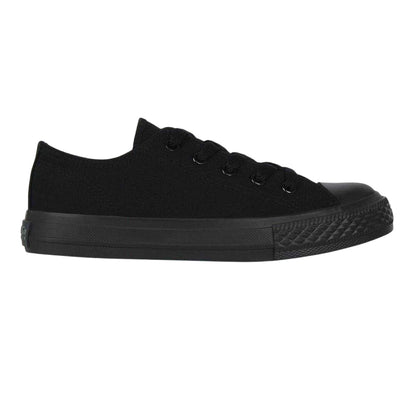Black - Front - SoulCal Childrens-Kids Classic Canvas Trainers