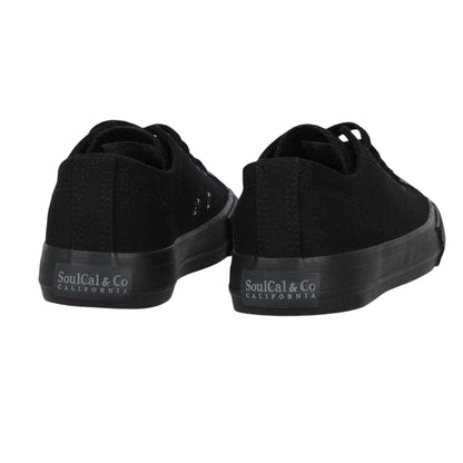 Black - Back - SoulCal Childrens-Kids Classic Canvas Trainers