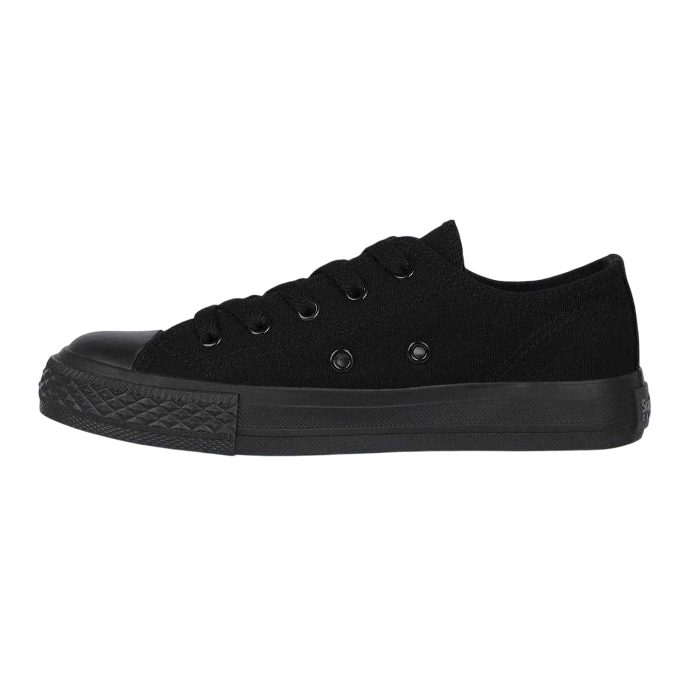 Black - Side - SoulCal Childrens-Kids Classic Canvas Trainers