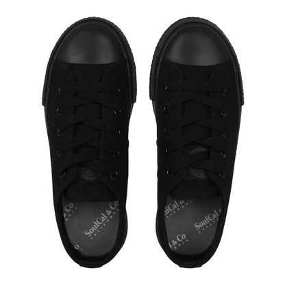 Black - Lifestyle - SoulCal Childrens-Kids Classic Canvas Trainers