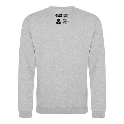 Grey - Back - Star Wars Unisex Adult Darth Vader Heather Sweatshirt