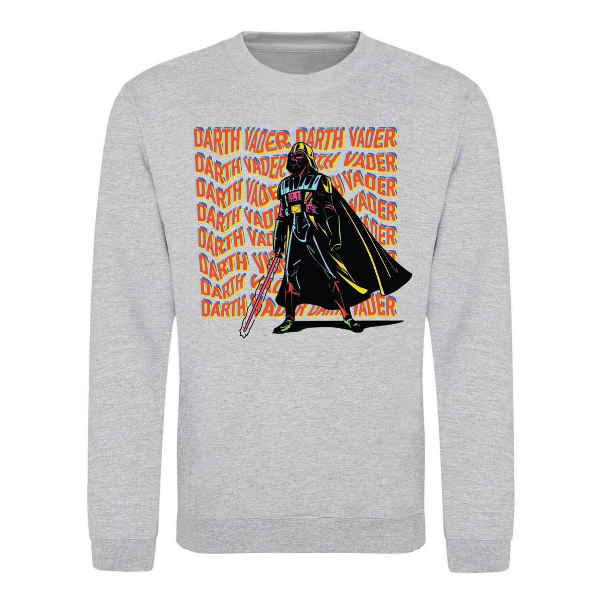 Grey - Front - Star Wars Unisex Adult Darth Vader Heather Sweatshirt