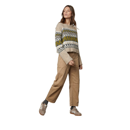 Pistachio - Front - Velvet by Graham & Spencer Womens-Ladies Fair Isle Regular Jumper