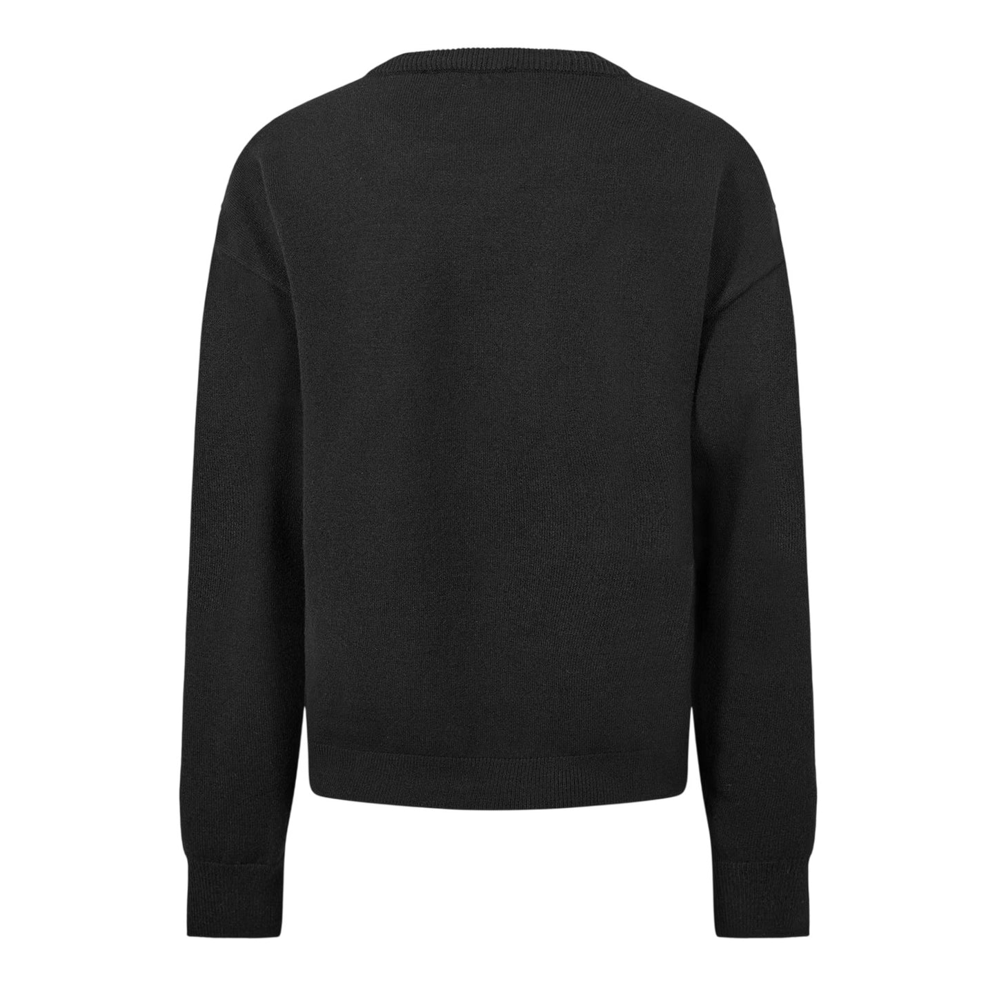 Black - Back - Karl Lagerfeld Womens-Ladies Embellished Long-Sleeved Sweatshirt