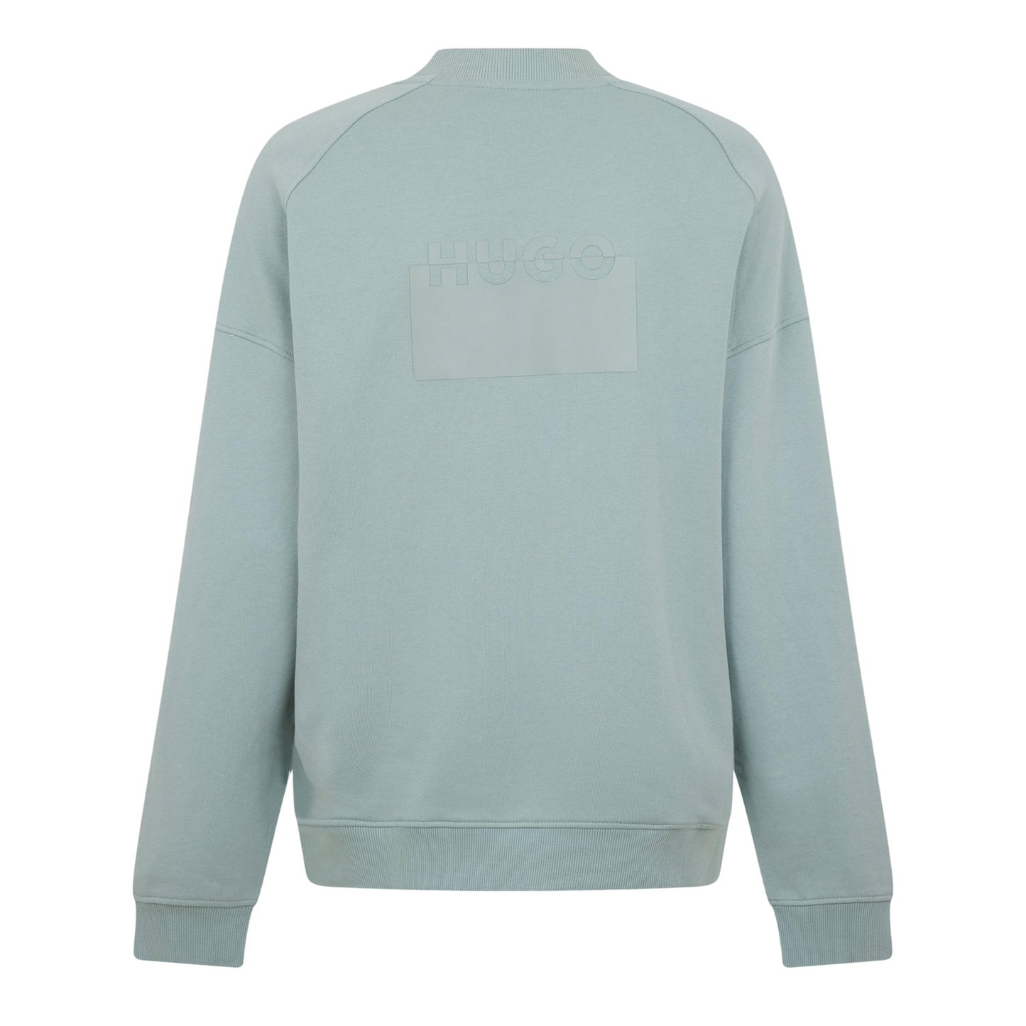 Pastel Green - Back - Hugo Boss Mens Delastcrew Raglan Raglan Sweatshirt