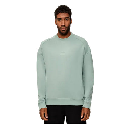 Pastel Green - Side - Hugo Boss Mens Delastcrew Raglan Raglan Sweatshirt
