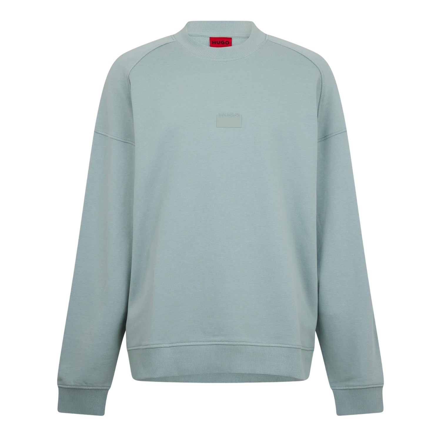 Pastel Green - Front - Hugo Boss Mens Delastcrew Raglan Raglan Sweatshirt