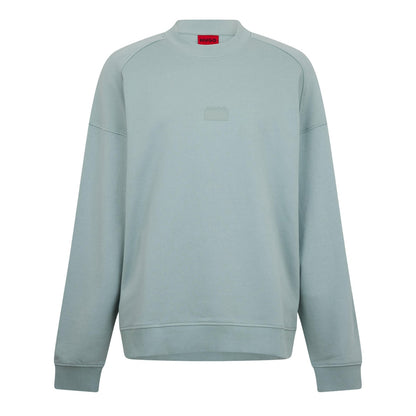 Pastel Green - Front - Hugo Boss Mens Delastcrew Raglan Raglan Sweatshirt