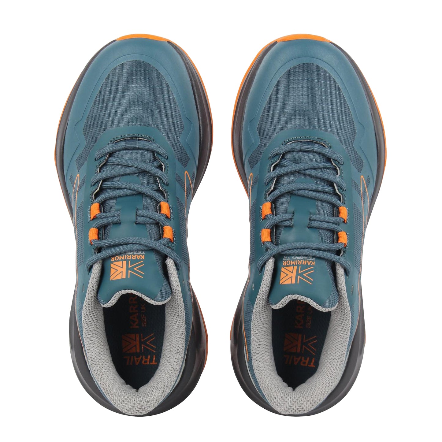 Teal-Grey-Orange - Side - Karrimor Boys Tempo Trail Trainers
