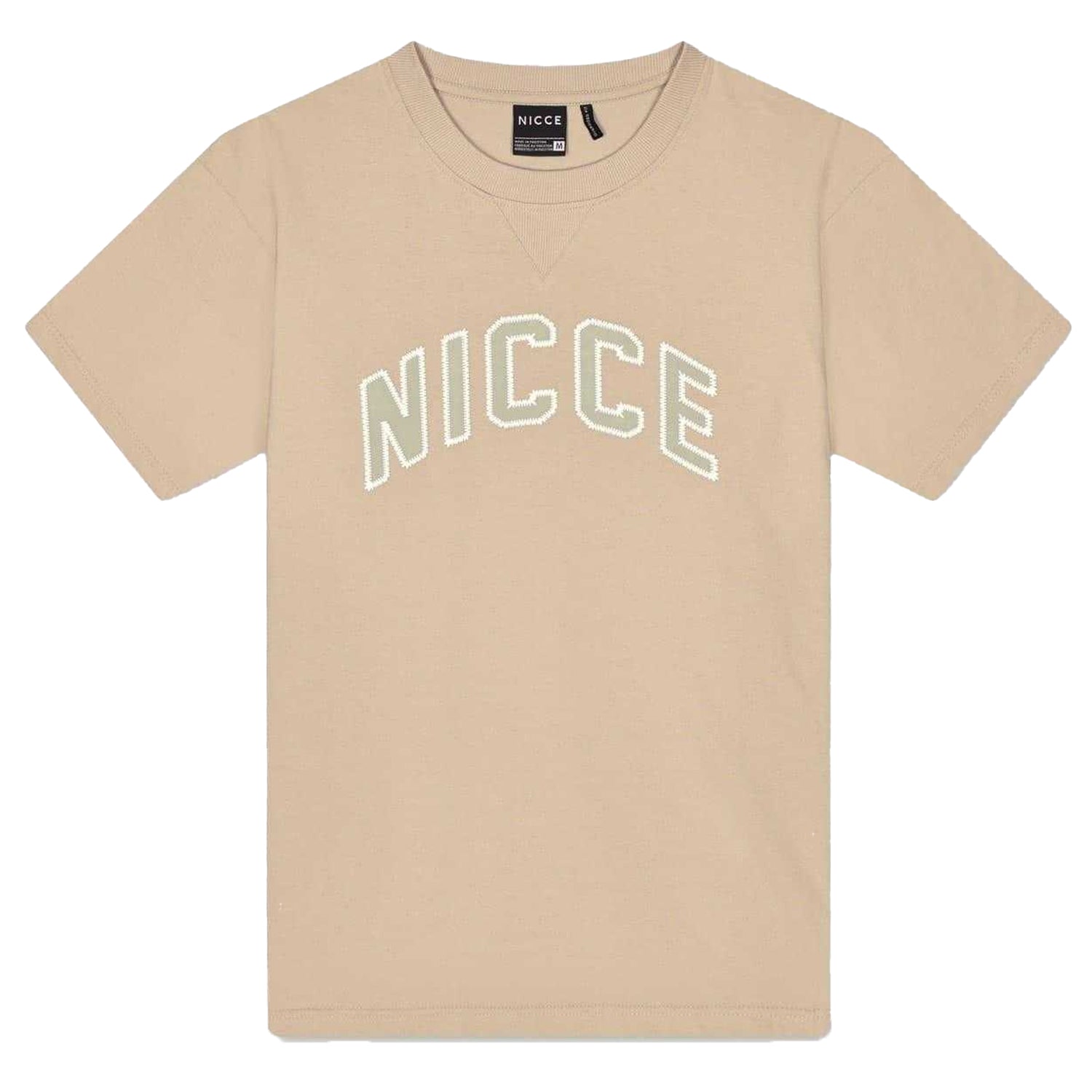 Grey-Stone - Front - Nicce Mens Lettering Jersey Crew Neck Goalkeeping T-Shirt